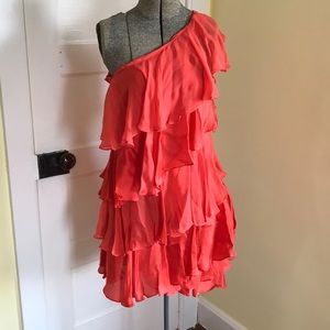 Halston Heritage One-Shouldered Dress